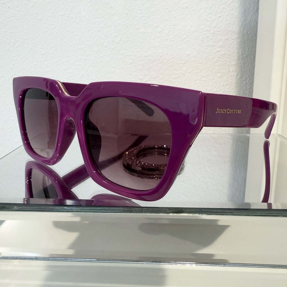 💜🕶️✨SOLD - Juicy Couture Purple & Gold Designer Sunglasses - Picture 3 of 9